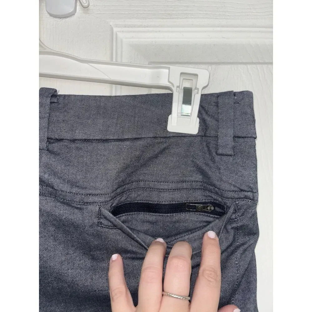 Lululemon Commission Shorts Men’s 30 Blue Grey Qwick Oxford 9” Golf Chino